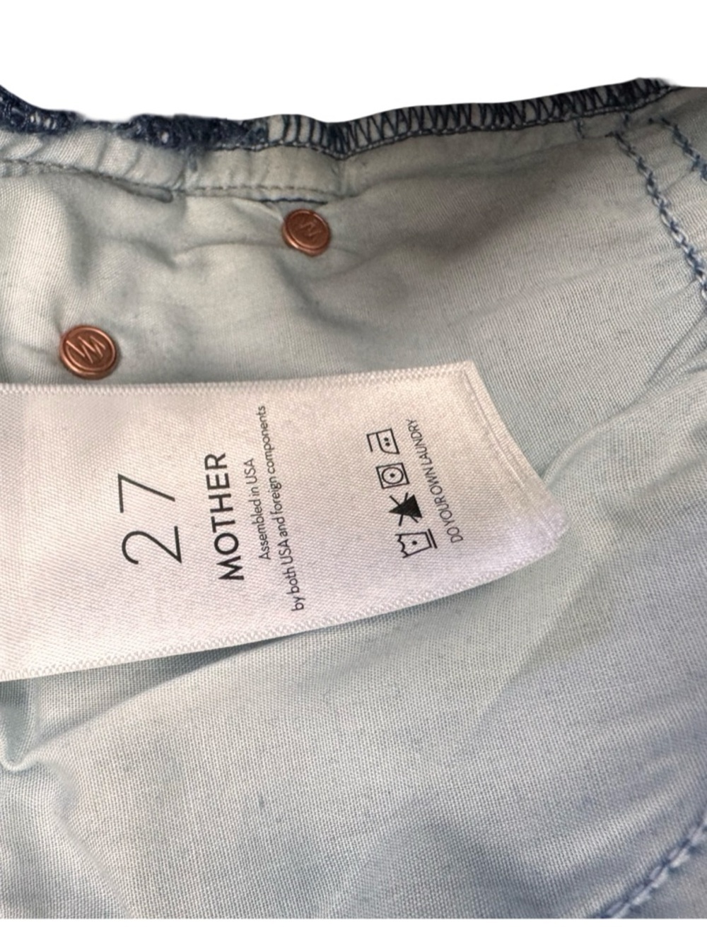 MOTHER The Stunner Ankle Fray Jeans Sweet Lime Wash High Rise Skinny 27 - Picture 10 of 16